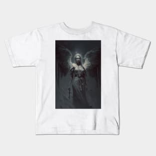 Female Winged Angel, Generative AI Kids T-Shirt